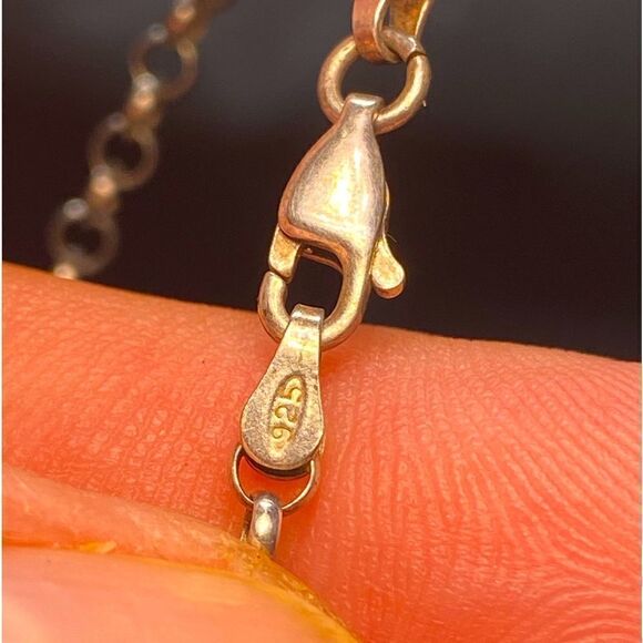 Ladies vintage SW Kokopelli turquoise, opal, and agate stones pendent w/chain - Picture 5 of 14